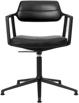 Vipp 453 kontorstol svart læder