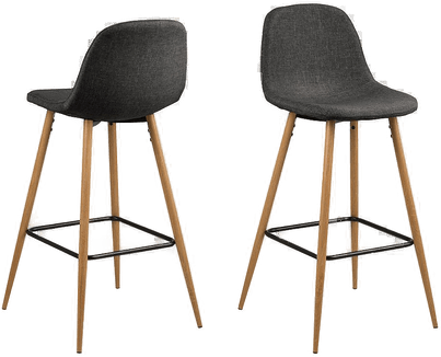 Ac Design Furniture Barstol Emelie Grå 2-pk