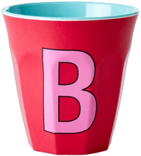 Rice melaminkopp medium bokstav B 30 cl
