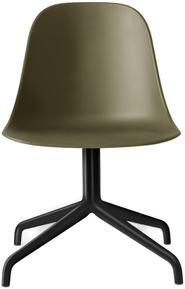 Audo Copenhagen Harbour Swivel Side Chair Olive