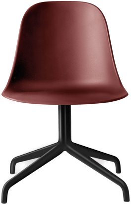 Audo Copenhagen Harbour Swivel Side Chair Burned Red