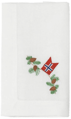 Langkilde & Søn tøyserviett flagg og gran 50x50 cm