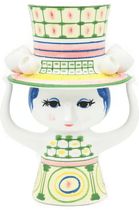 Bjørn Wiinblad Lady with hat vase 24,5 cm grønn