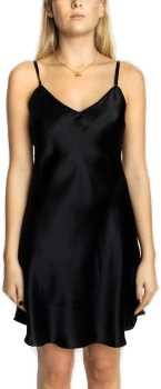 Lady Avenue Silk Satin Nightgown