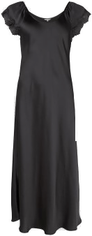 Lady Avenue Pure Silk Nightdress Svart