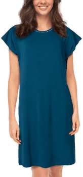 Lady Avenue Soft Bamboo Big Shirt Petrol