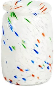HAY Splash Vase Roll Neck M White Dot