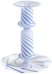 Hay Flare Stripe lysestake, medium, blå-hvit