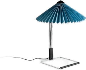 Hay Matin Table Lamp Mirror base 300, Placid blue