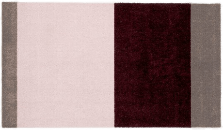 Tica Copenhagen Stripes gulvmatte 120x67 cm bordeaux/rose/sand