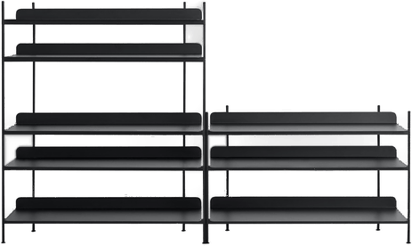 Muuto Compile Shelving System 7, Svart
