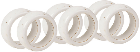 Broste Copenhagen Nordic Vanilla serviettringer 6-pakning