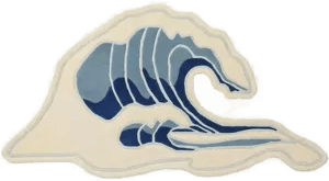 Broste Copenhagen Wave gulvteppe Blue 85x160 cm