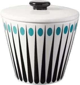 Superliving Amanda sukkerskål hvit-aqua