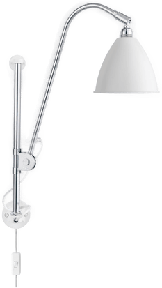 Gubi Bestlite BL5 vegglampe Matt hvit-krom