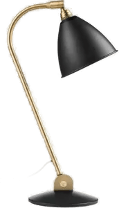 Gubi Bestlite BL2 Bordlampe Mässingbas Charcoal Black