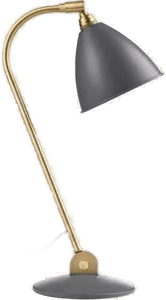 Gubi Bestlite BL2 Bordlampe Mässingbas Grå