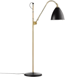 Gubi Bestlite BL3M gulvlampe kullsvart-messing