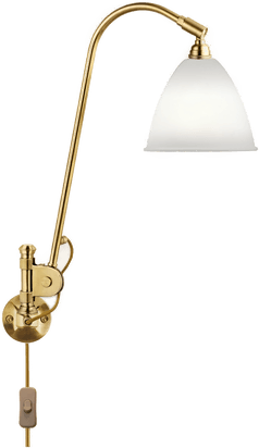 Gubi Bestlite BL6 vegglampe messing/porselen