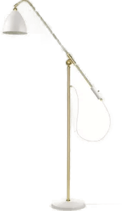 Gubi Bestlite BL4 gulvlampe matt hvit-messing