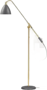 Gubi Bestlite BL4 gulvlampe grå-messing