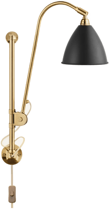 Gubi Bestlite BL5 vegglampe Kullsort-messing