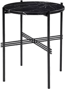 Gubi TS Soffbord Ø 40 H. 51, Nero Marquina Marble
