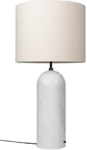 Gubi Gravity XL gulvlampe hvit marmor/canvas