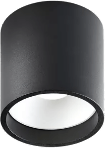 Lightpoint Solo 1 Round taklampe, svart/hvit, Ø 8 cm