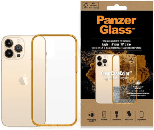 PanzerGlass ClearCase iPhone 13 Pro Max - Tangerine