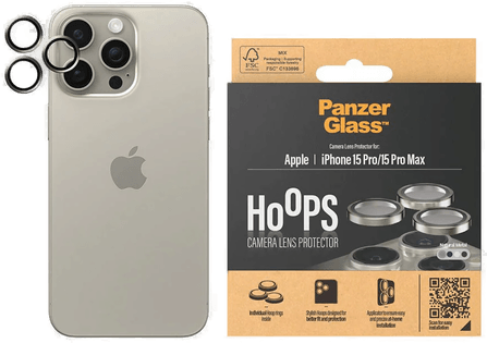 PanzerGlass Hoops Kamerabeskyttelse iPhone 15 Pro/15 Pro Max