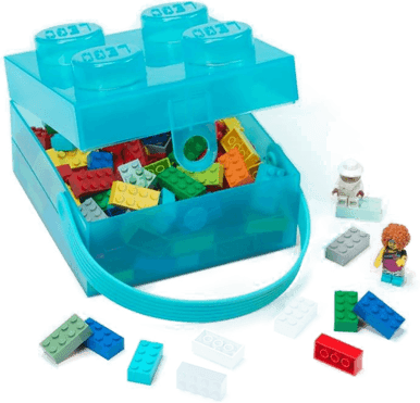 Lego Matboks Transparent Blå