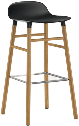 Normann Copenhagen Form Barstool 65 cm Oak Black