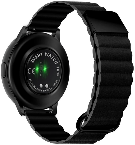 Incover Smartwatch-Rem 22mm Magnetisk Litchi-Skinn