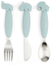 Done By Deer Deer Friends bestikksett 3 deler Blue