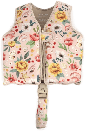 Filibabba Badevest Ocean Blossom 3-4 år