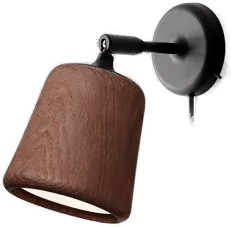 New Works Material vegglampe Smoked oak