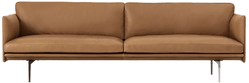 Muuto Outline 3-seters sofa Cognac Black