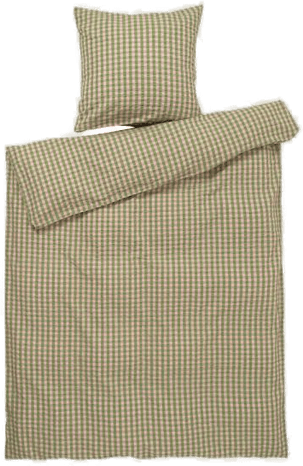 Juna Bæk&Bølge sengetøy 140x200 cm grønn/soft pink