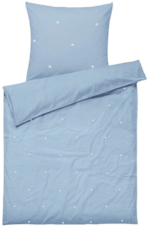 Juna Daisy sengetøy 70x100 cm lys blå