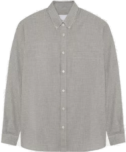Project Relaxed Ls Button Down Skjorte Beige/Grå XL