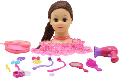 Happy Friend Frisørdukke Brunt Hår