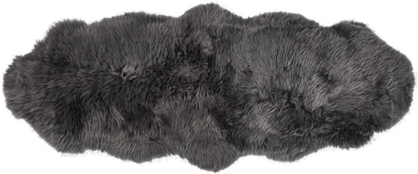 Warm & Comfy Saueskinn 160 cm Mørk grå