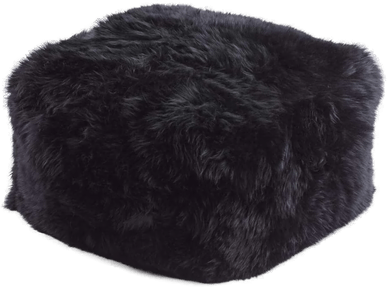 Natures Collection Puff Langhåret Svart