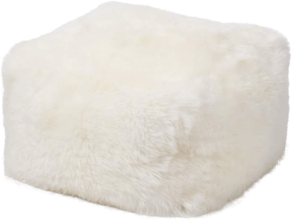 Natures Collection Puff Langhåret Hvit