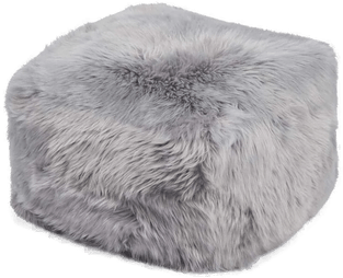 Natures Collection Puff Langhåret Lys Grå