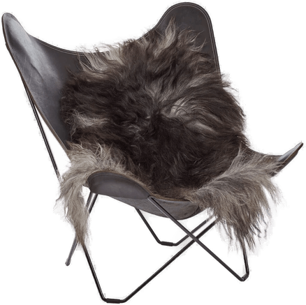 Natures Collection Saueskinn Langhåret 120+x60 cm