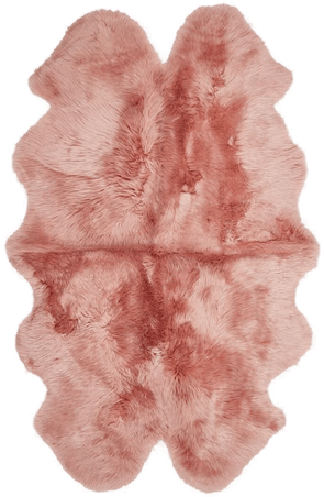 Natures Collection Saueskinnteppe 180x110 cm Rosa