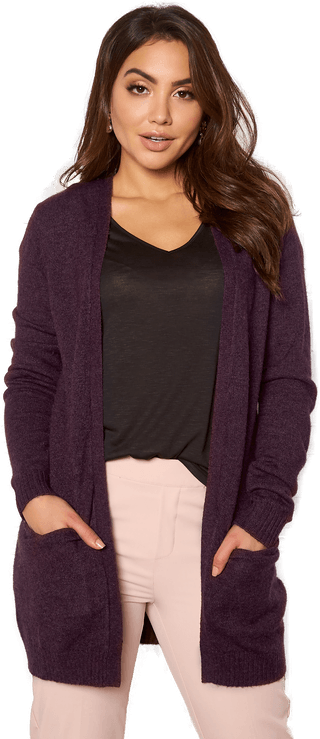 Vila Viril Open L/S Knit Cardigan