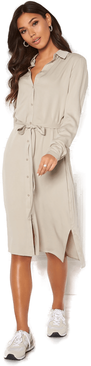 Vila Dania Belt L/S Shirt Dress